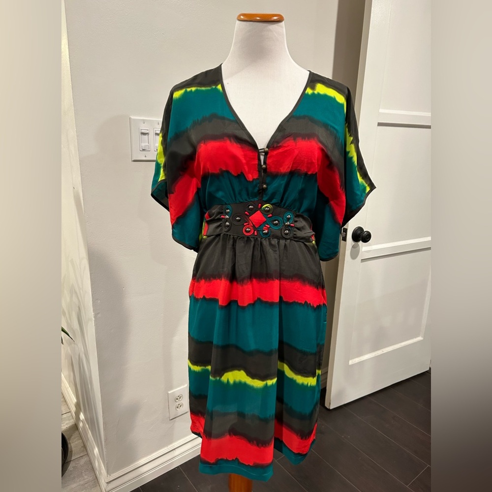 ECI Caftan like Short Sleeved Dress NWT Size 6